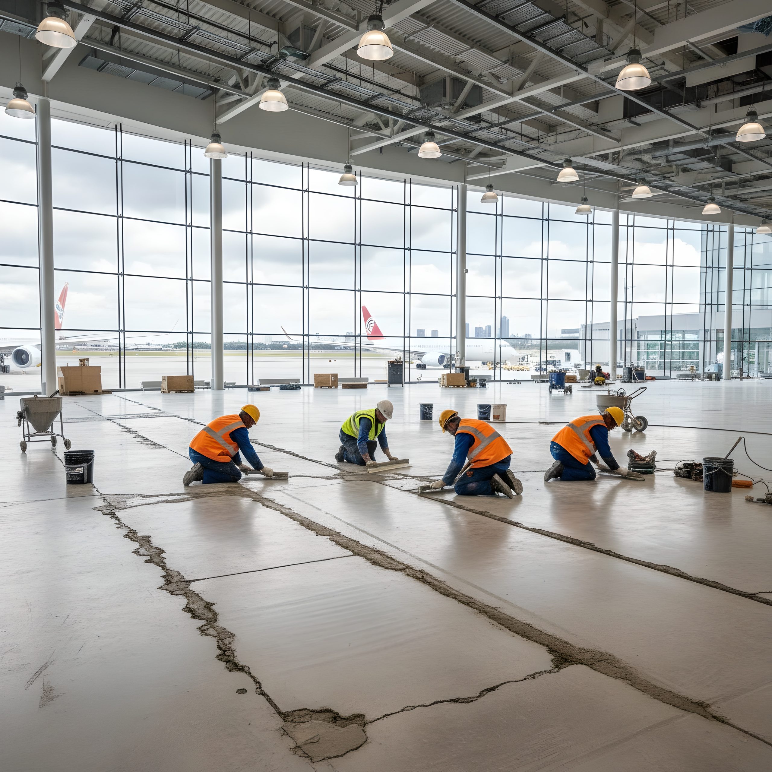 Boydur M12 industrial floor repair application